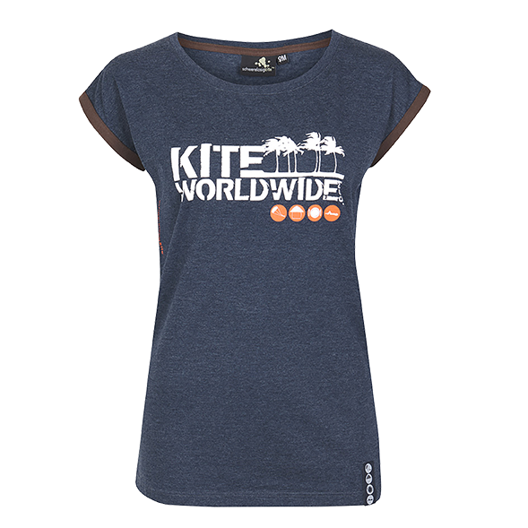 KiteWorldWide T-Shirt | Logo Blau Women